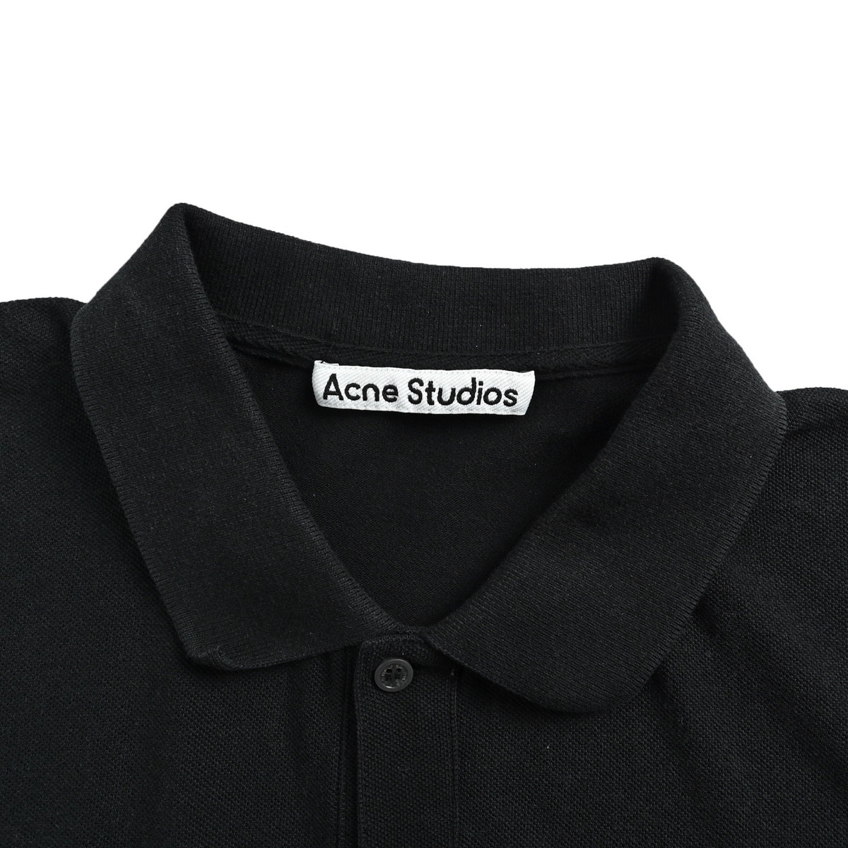 Acne Studios Letter Embroidered Washed Polo Short Sleeve