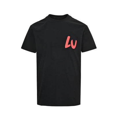 Louis Vuitton colorful letter foam printed short sleeves