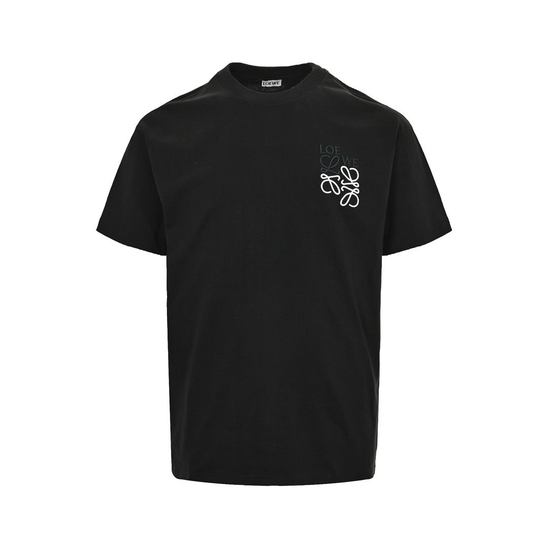 Loewe/Luo Yiwei 24ss color block embroidered logo short sleeves