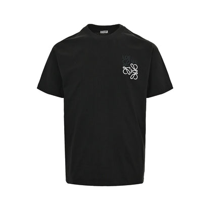 Loewe/Luo Yiwei 24ss color block embroidered logo short sleeves