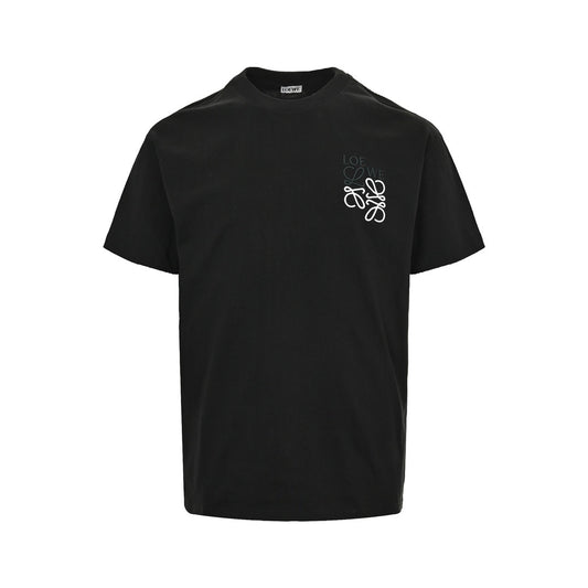 Loewe/Luo Yiwei 24ss color block embroidered logo short sleeves