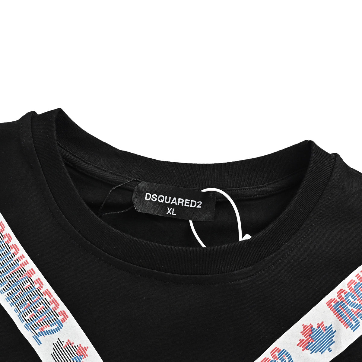 Dsquared2 cross webbing all over printed logo short sleeves