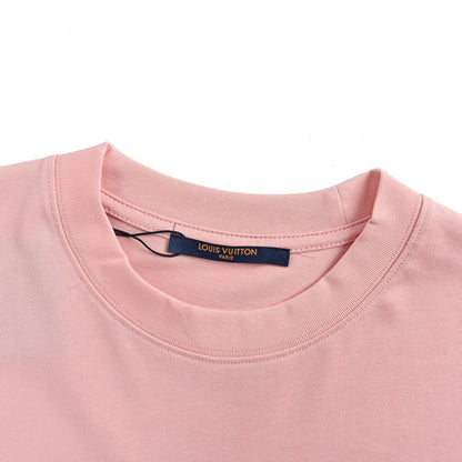 Louis Vuitton three-dimensional embossed logo short sleeves