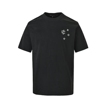 Louis Vuitton patch letter logo embroidered short sleeves