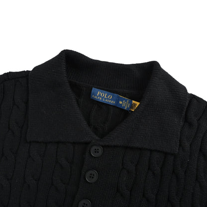 Ralph Lauren Cable Lapel Polo Sweater