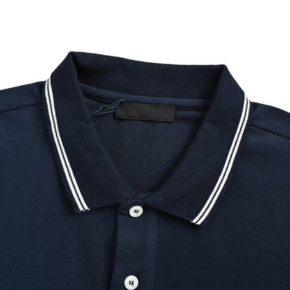 Prada embroidered compilation hem drawstring Polo short sleeves
