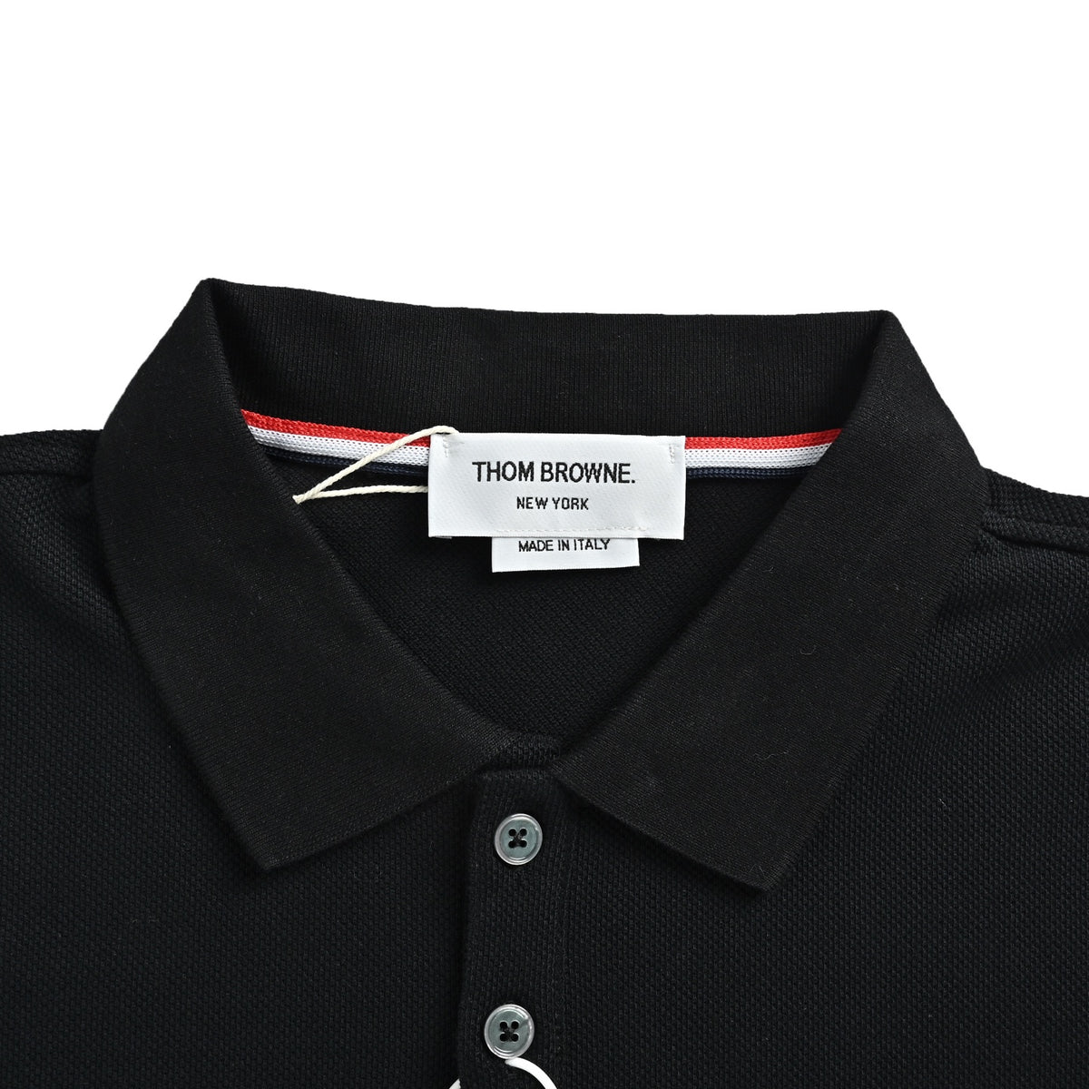 ThomBrowne/Thom Brown double-sleeved webbing Polo short sleeves