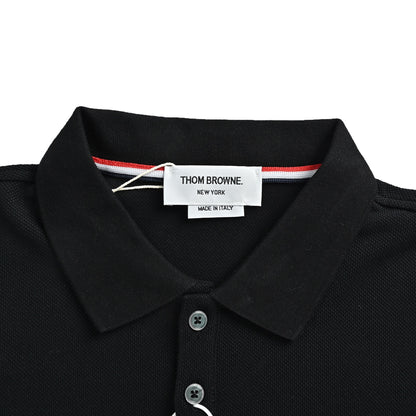 ThomBrowne/Thom Brown double-sleeved webbing Polo short sleeves