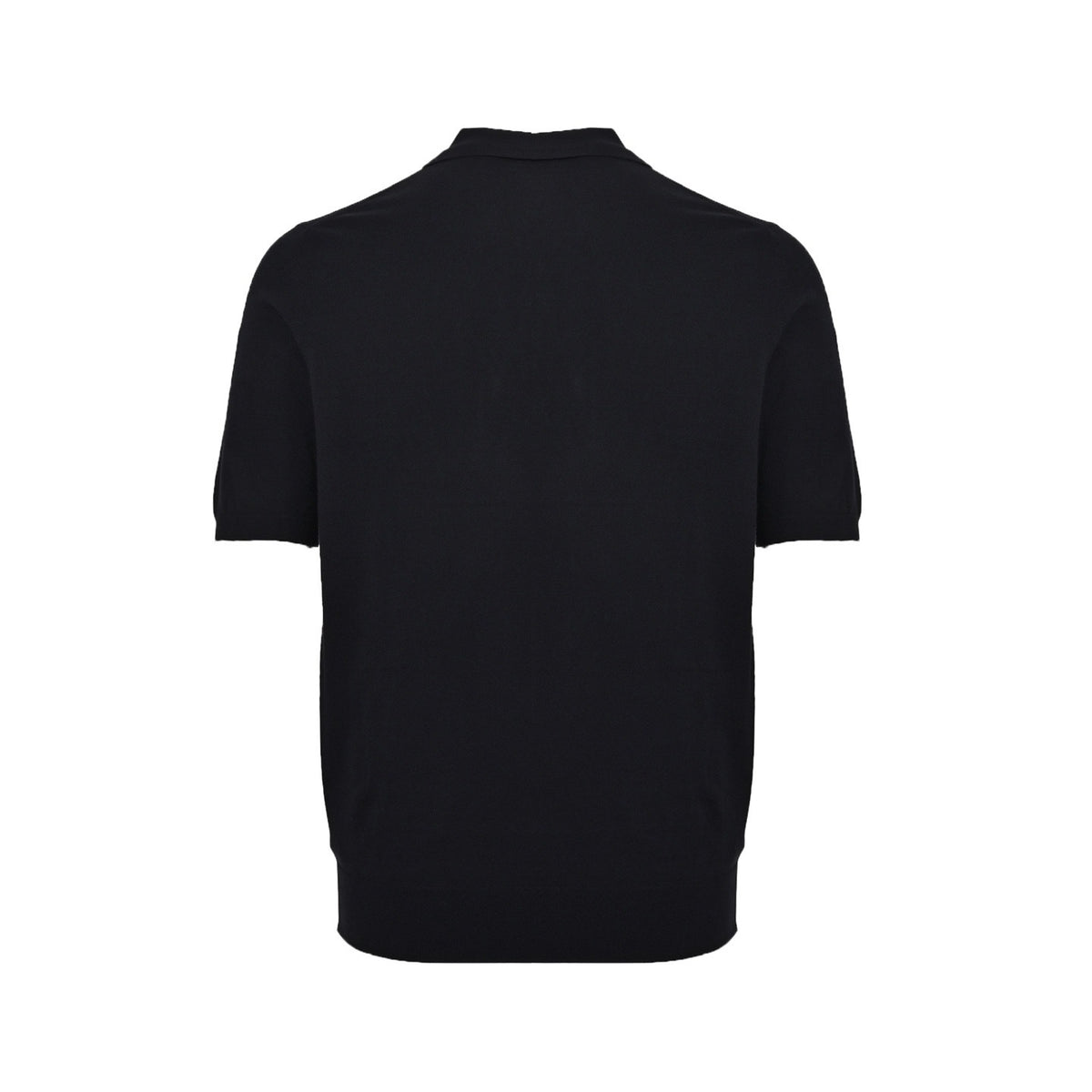 Prada 25ss embroidered logo half-zip knitted Polo short sleeves