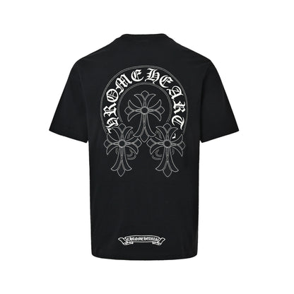 Chrome Hearts Sanskrit cross embroidered short sleeves