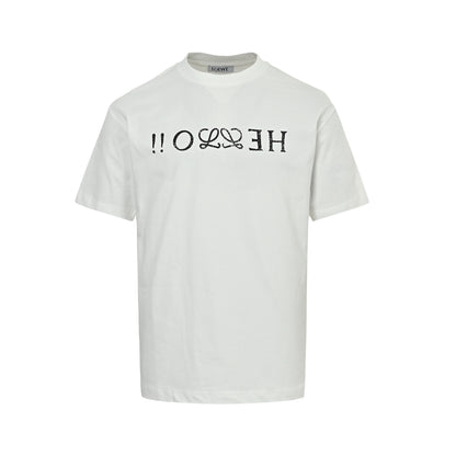 Loewe/Luo Yiwei mottled letter LOGO printed short sleeves