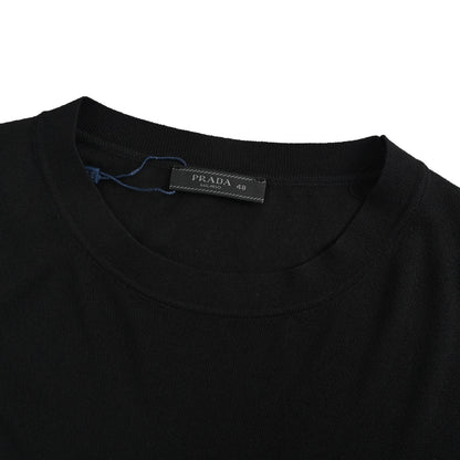 Prada knitted short sleeves with logo embroidered on the chest