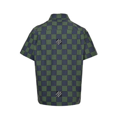 Louis Vuitton 25ss Damier checkerboard short-sleeved shirt