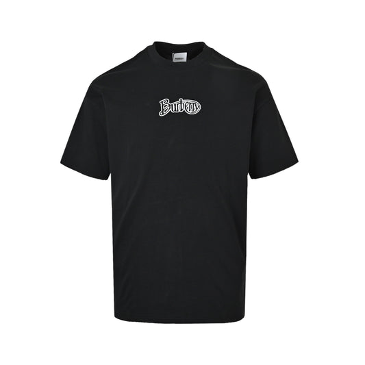 Burberry cursive letter embroidered short sleeves