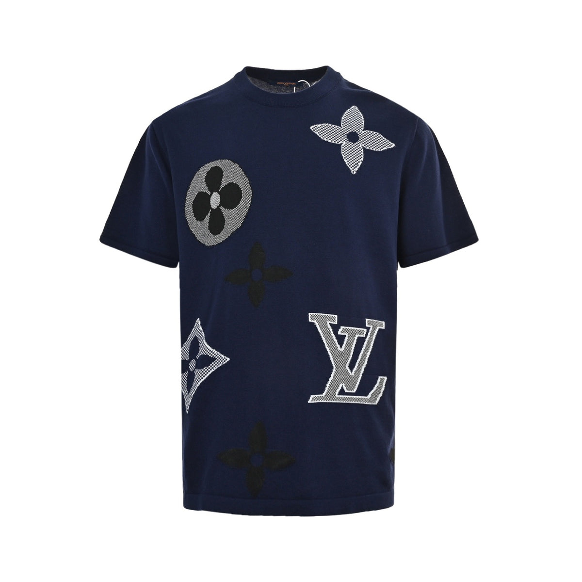 Louis Vuitton 26ss old flower jacquard knitted short sleeves