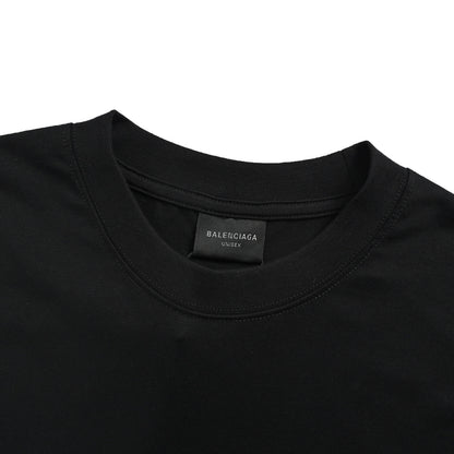 Balenciaga 26ss retro badge printed washed short-sleeve