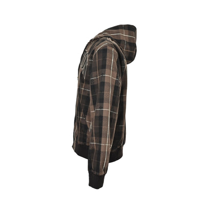 Louis Vuitton old pattern plaid letter embroidered zipper hooded jacket