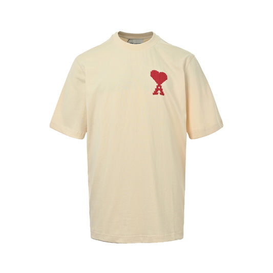 Ami Paris woven love embroidered short sleeves