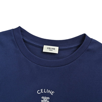 Celine Arc de Triomphe small logo embroidered short sleeves