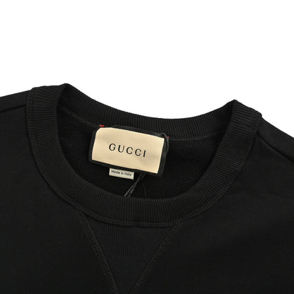 Gucci 24Fw embroidered letter logo stitching fake two-piece sweatshirt