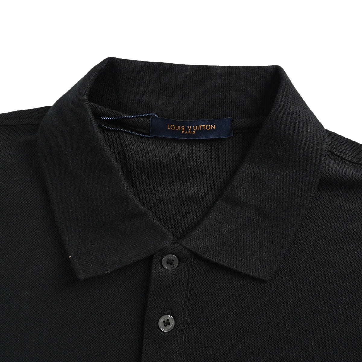 Louis Vuitton 25ss letter embroidered pin Polo short sleeves