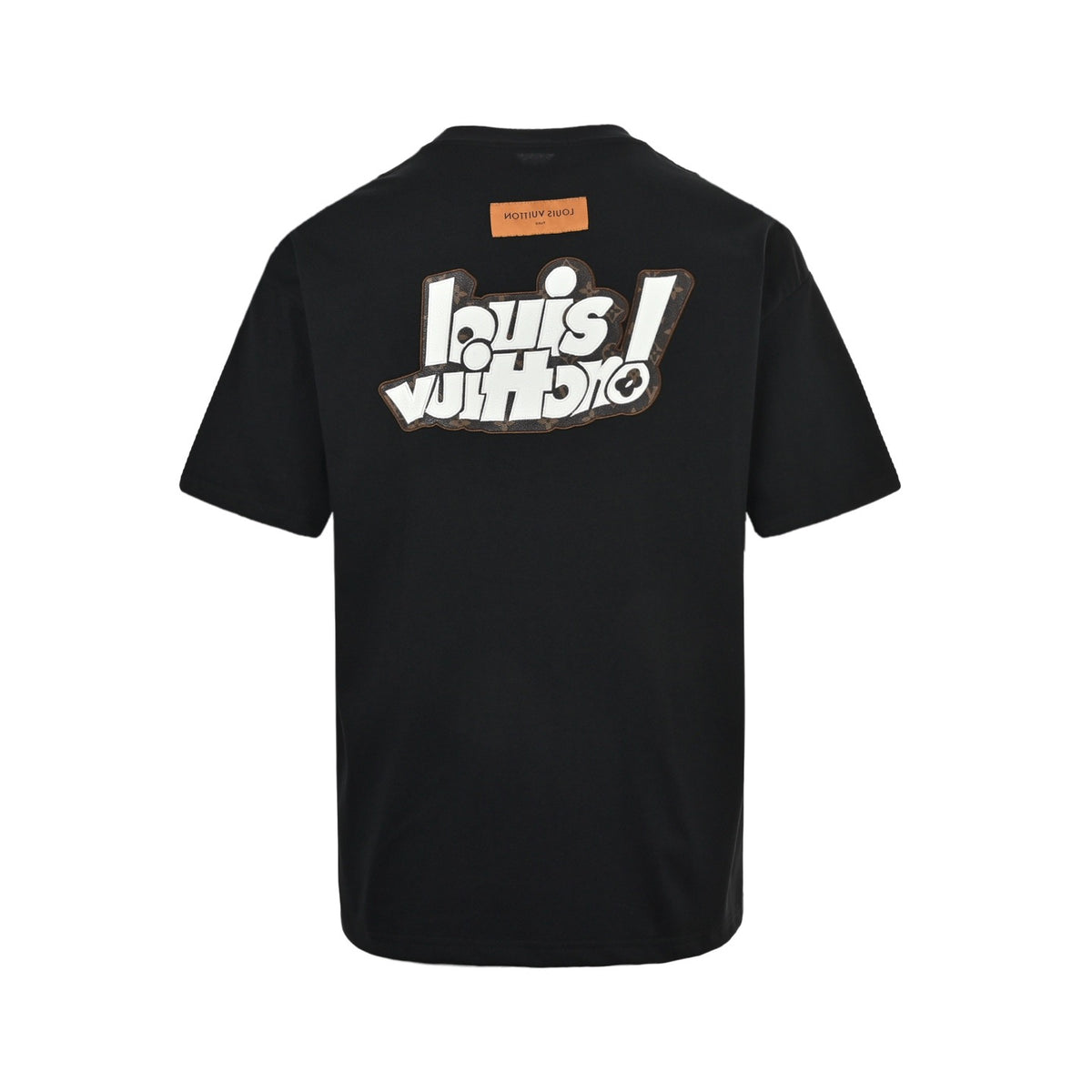 Louis Vuitton front and rear leather letter short sleeves