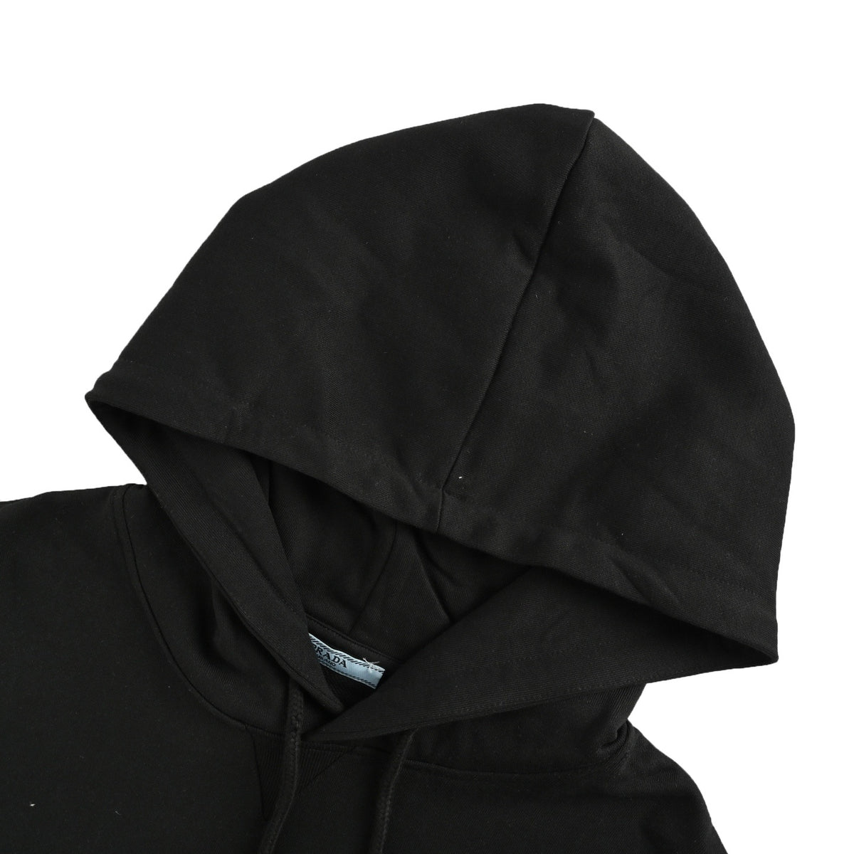 Prada 25Fw logo embroidered cuffs striped hooded sweatshirt