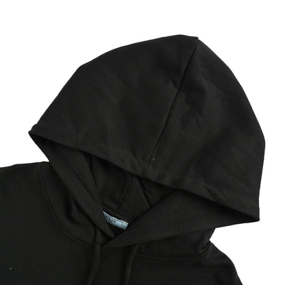 Prada 25Fw logo embroidered cuffs striped hooded sweatshirt