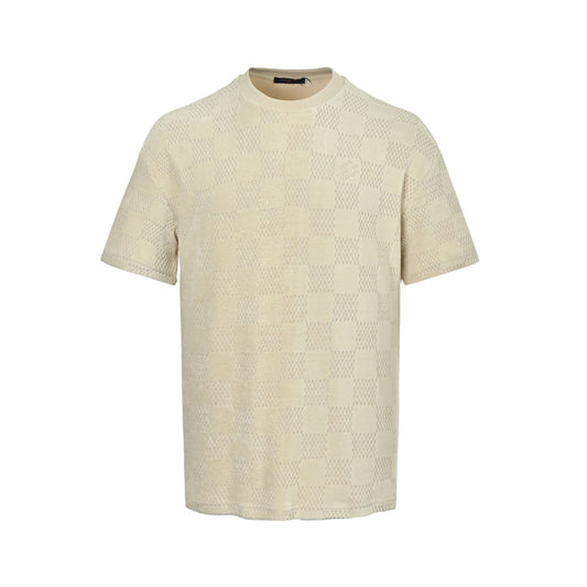 Louis Vuitton checkerboard drawstring terry short sleeves