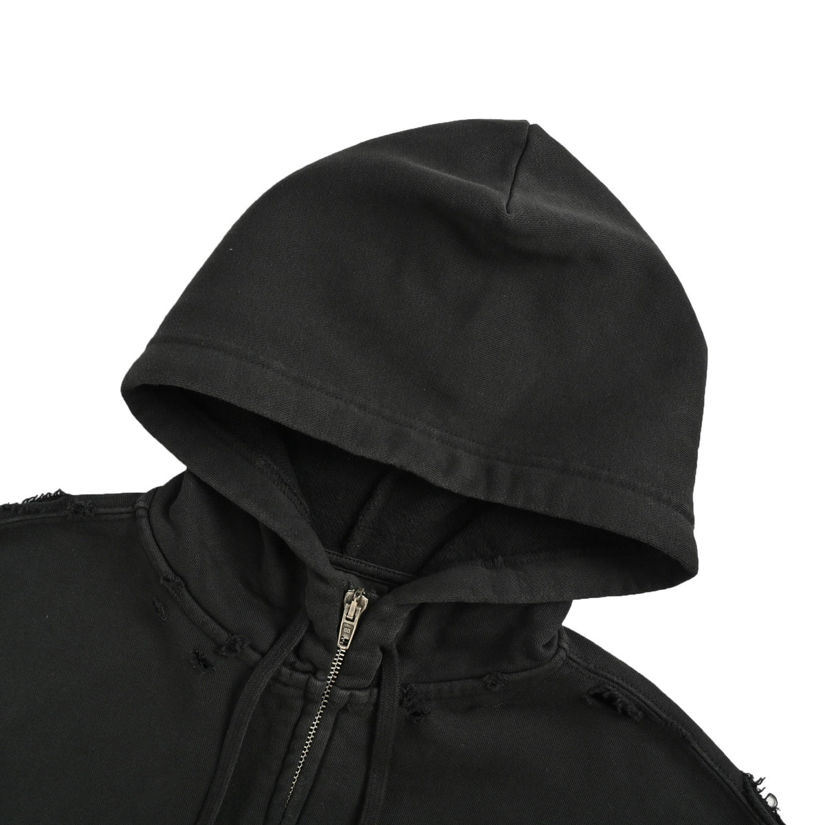 Balenciaga/Balanciaga 25Fw red textured paper letter tape zipper hooded jacket
