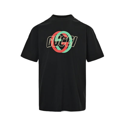 Gucci 24ss double G interlocking logo printed short sleeves