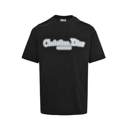 Dior rendered letter embroidery short sleeves