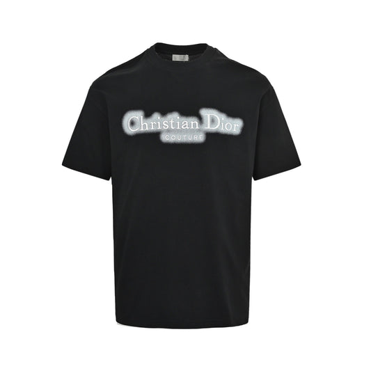 Dior rendered letter embroidery short sleeves