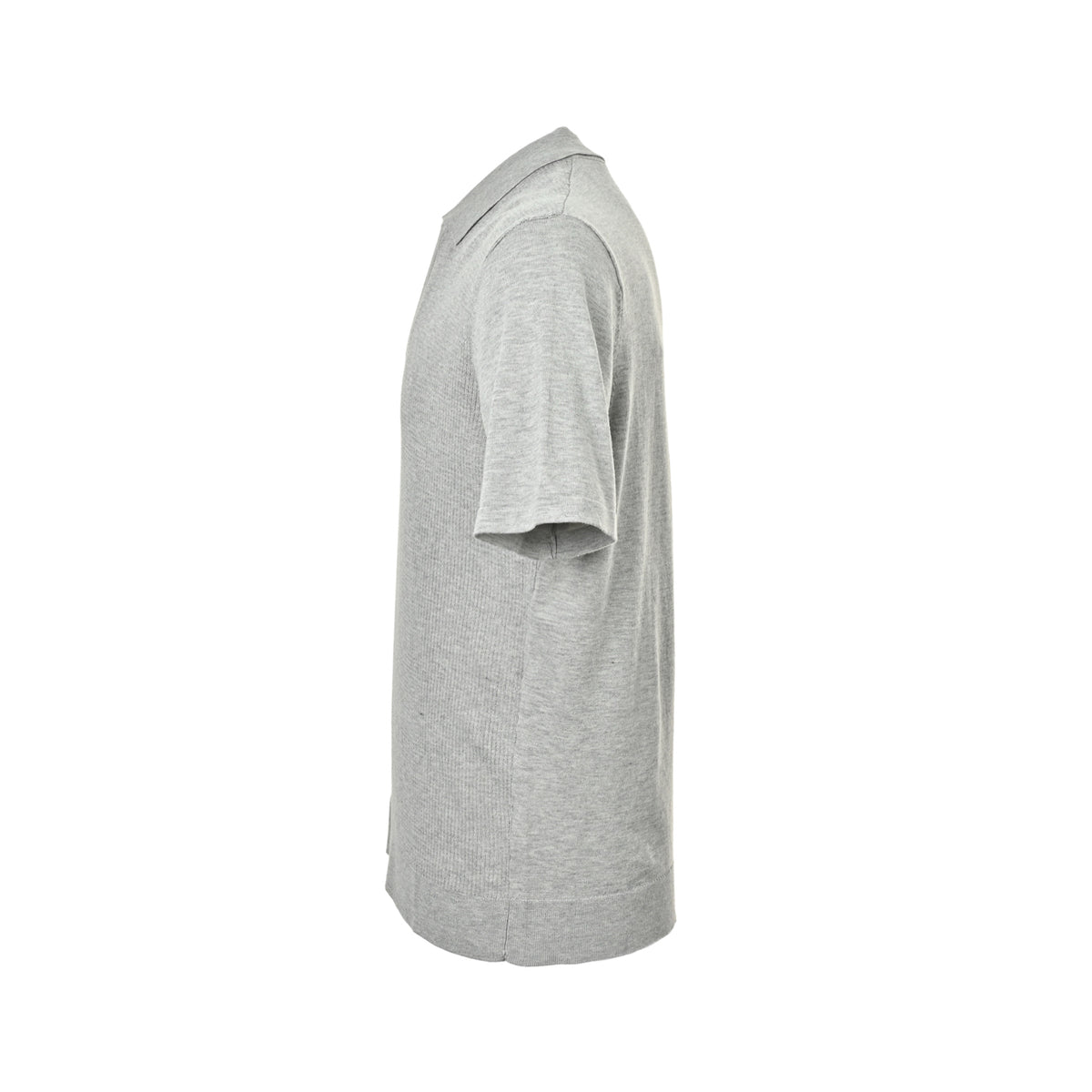 BRUNELLO CUCINELLI/BC fake two-piece ribbed knitted lapel Polo short sleeves
