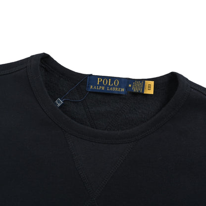 Ralph Lauren pony logo embroidered round neck sweatshirt (navy blue)