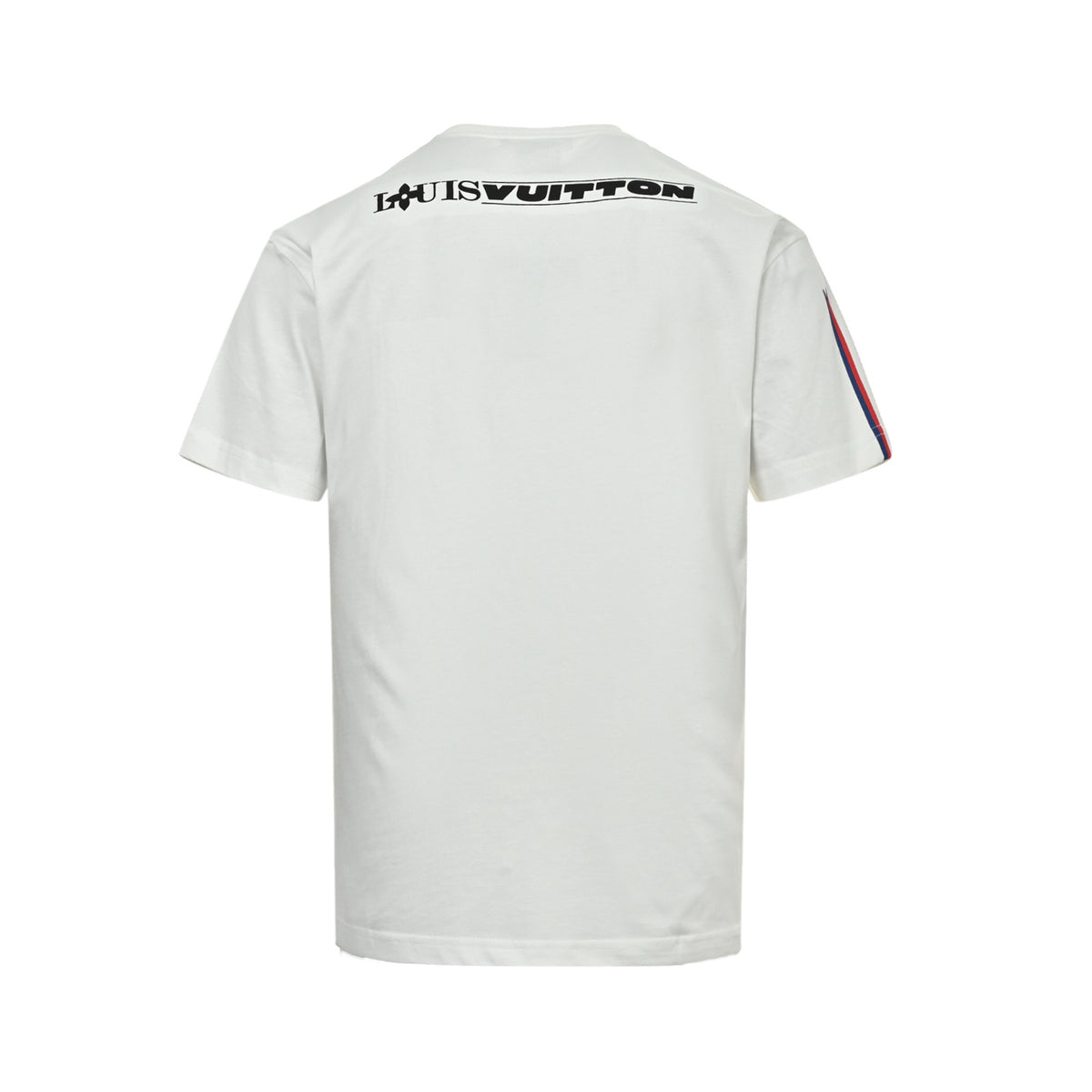 Louis Vuitton colorful spelling embroidered round neck short sleeves