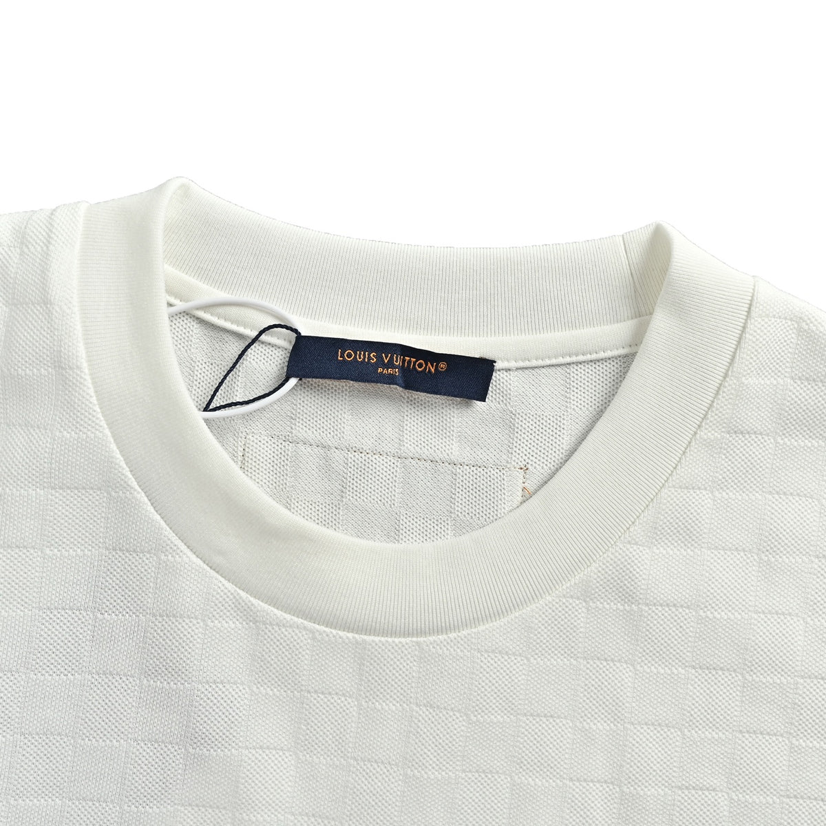 LouisVuitton/Louis Vuitton checkerboard letter patch pocket short sleeves