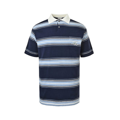 Dior lily of the valley embroidered striped Polo short sleeves