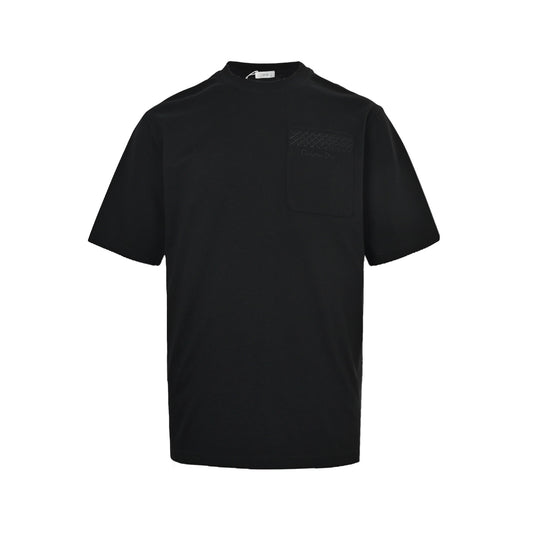 Dior 26ss cannage embroidered letter pocket short sleeves