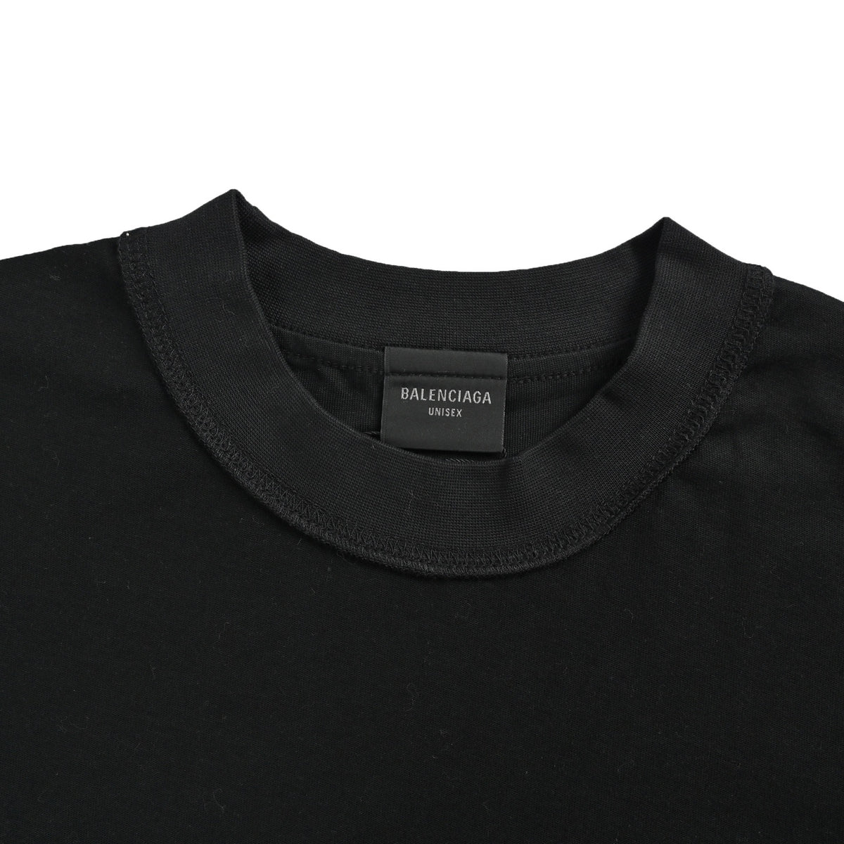 Balenciaga 24ss inverted letters overlapping embroidery short sleeves
