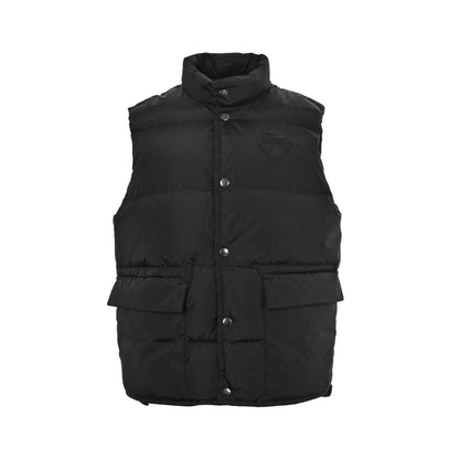 Prada 25Fw triangle cloth label down vest