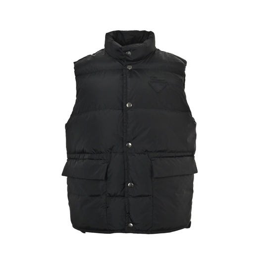 Prada 25Fw triangle cloth label down vest