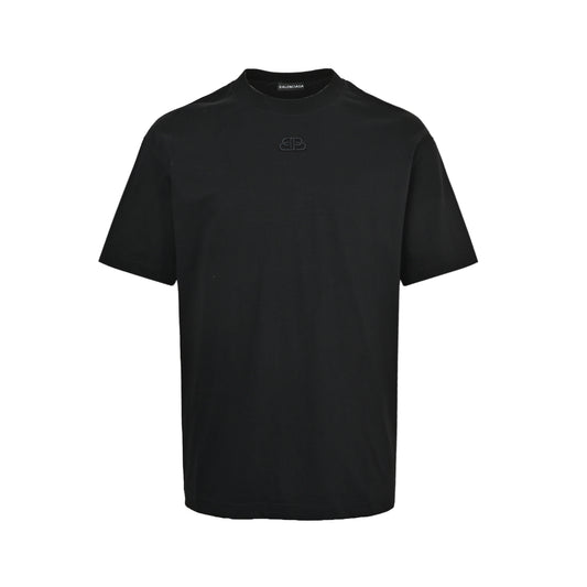 Balenciaga lock letter embroidered logo short sleeves