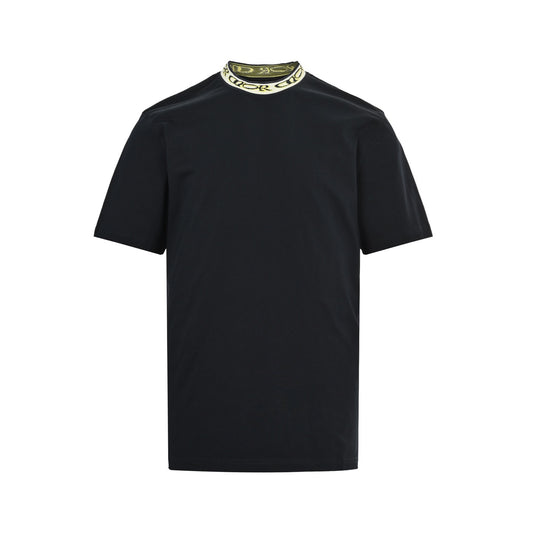 Dior 25ss neck letter jacquard web short sleeves