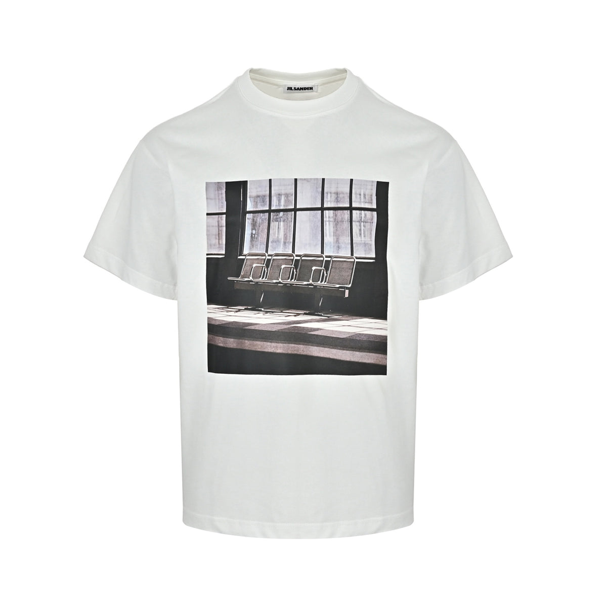 JIL SANDER retro waiting room seat printed short sleeves