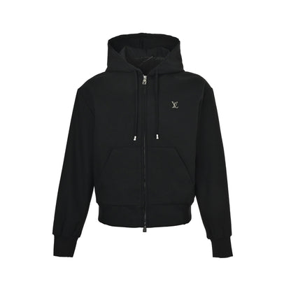 Louis Vuitton 25Fw metal logo suit zipper hooded jacket