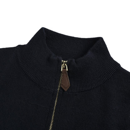 Miu Miu small print half-zip stand-up collar sweater