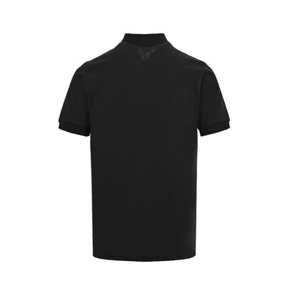 Louis Vuitton pearl button checkerboard embroidery Polo short sleeves