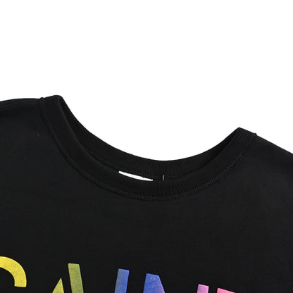 SAINT MICHAEL colorful gradient SAINT letter round neck sweatshirt