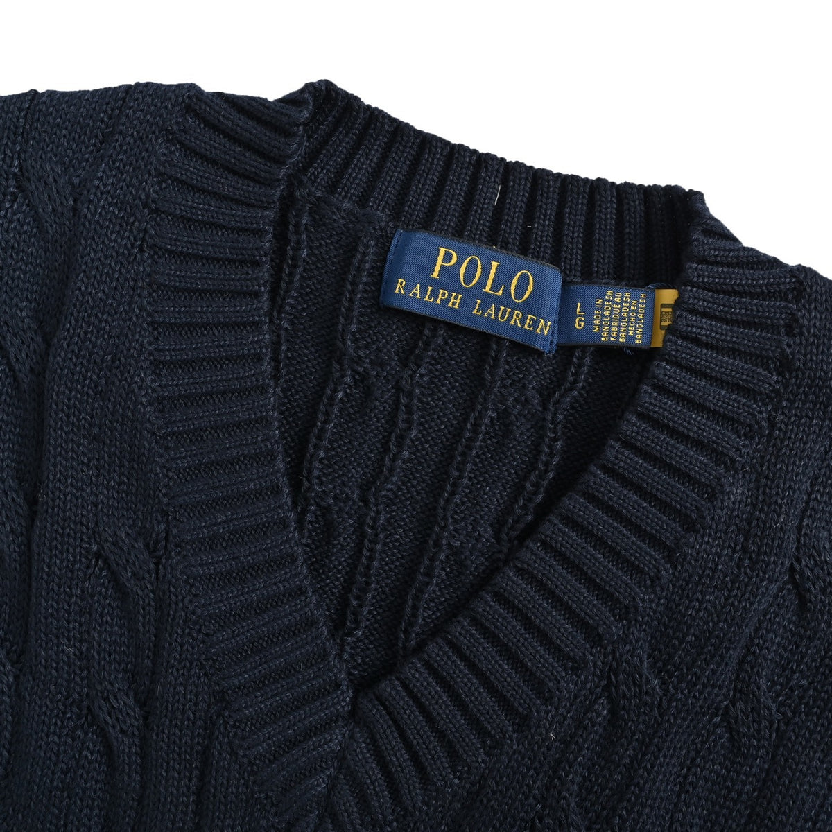 Ralph Lauren horse logo embroidered cable knit vest